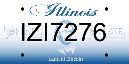 IZI7276 Illinois License Plate