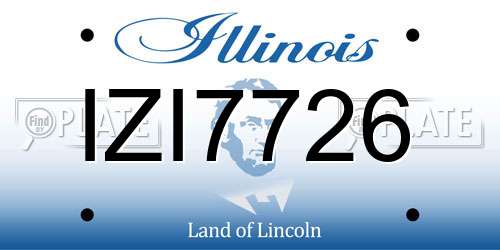 IZI7726 Illinois License Plate