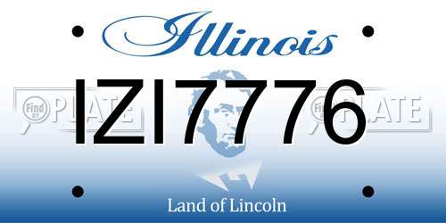 IZI7776 Illinois License Plate