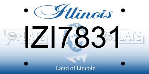 IZI7831 Illinois License Plate