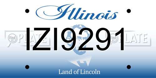 IZI9291 Illinois License Plate