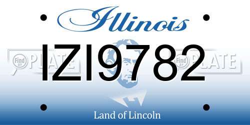 IZI9782 Illinois License Plate
