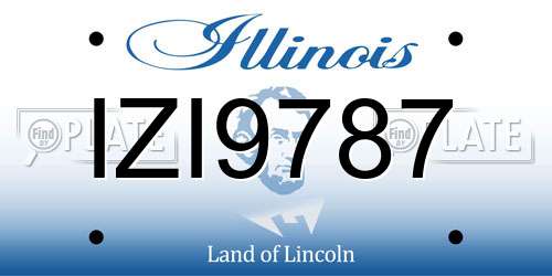 IZI9787 Illinois License Plate
