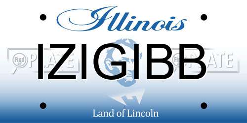 IZIGIBB Illinois License Plate