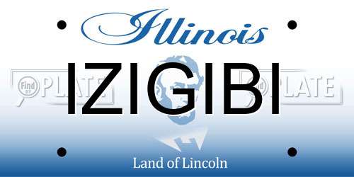 IZIGIBI Illinois License Plate