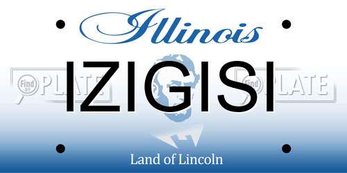 IZIGISI Illinois License Plate