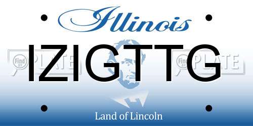 IZIGTTG Illinois License Plate