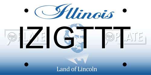 IZIGTTT Illinois License Plate
