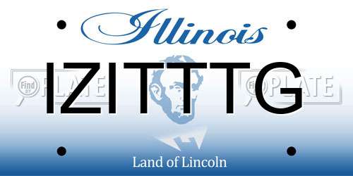 IZITTTG Illinois License Plate