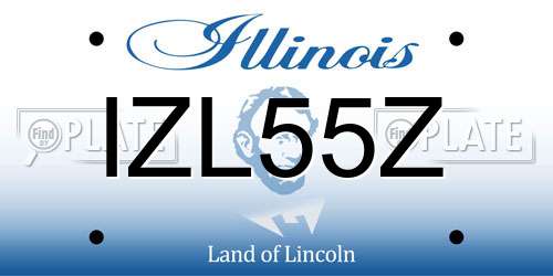 IZL55Z Illinois License Plate