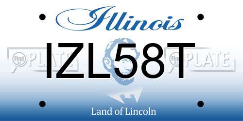 IZL58T Illinois License Plate