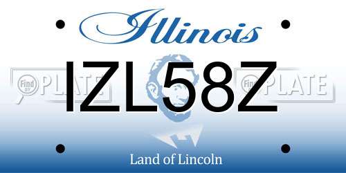 IZL58Z Illinois License Plate