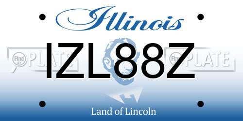 IZL88Z Illinois License Plate