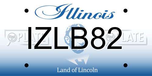 IZLB82 Illinois License Plate