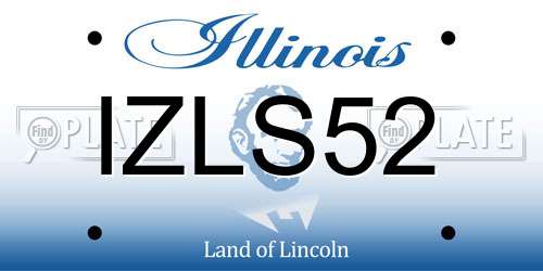 IZLS52 Illinois License Plate