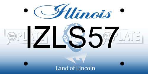 IZLS57 Illinois License Plate