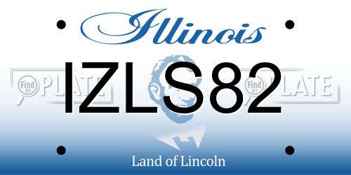 IZLS82 Illinois License Plate