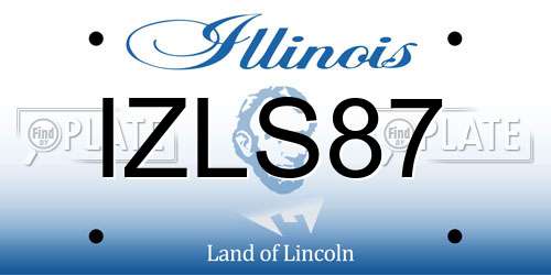 IZLS87 Illinois License Plate