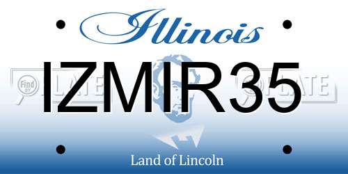 IZMIR35 Illinois License Plate