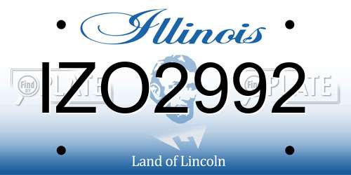 IZO2992 Illinois License Plate