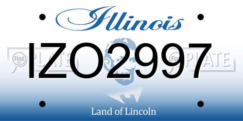 IZO2997 Illinois License Plate