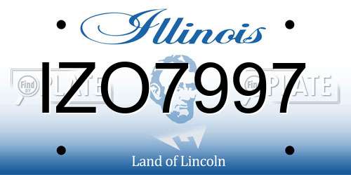IZO7997 Illinois License Plate