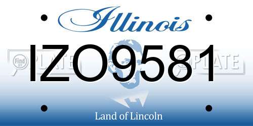 IZO9581 Illinois License Plate
