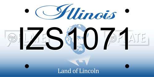 IZS1071 Illinois License Plate