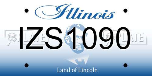 IZS1090 Illinois License Plate