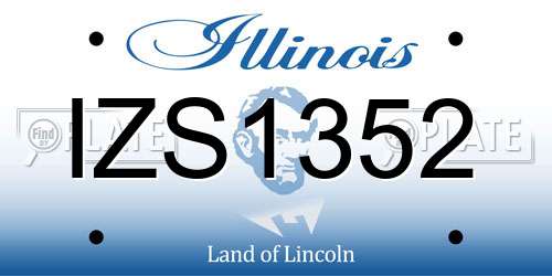 IZS1352 Illinois License Plate