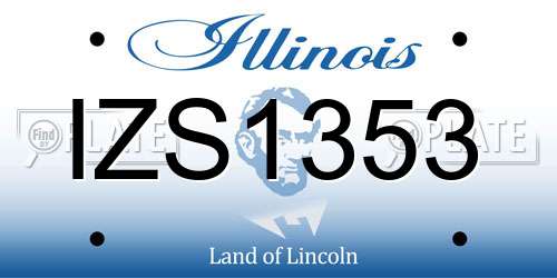 IZS1353 Illinois License Plate