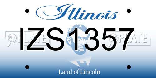 IZS1357 Illinois License Plate