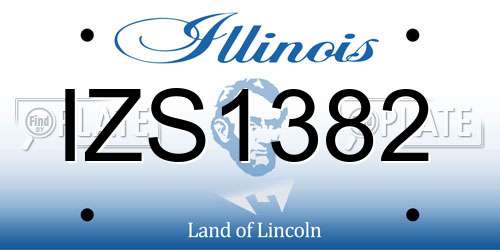 IZS1382 Illinois License Plate