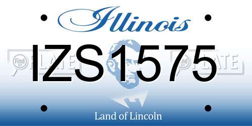 IZS1575 Illinois License Plate