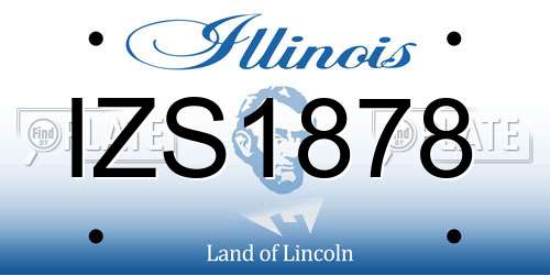IZS1878 Illinois License Plate