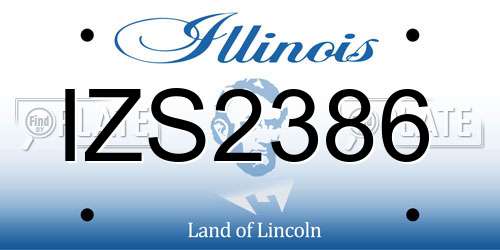 IZS2386 Illinois License Plate
