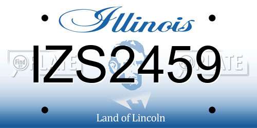 IZS2459 Illinois License Plate
