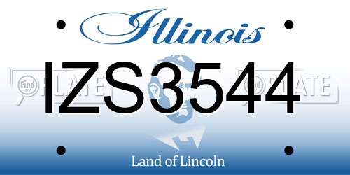 IZS3544 Illinois License Plate