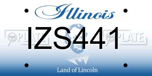 IZS441 Illinois License Plate