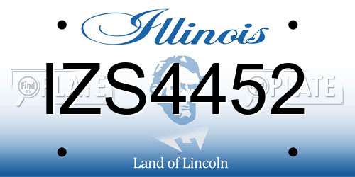 IZS4452 Illinois License Plate