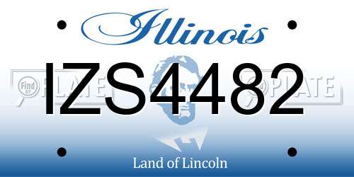 IZS4482 Illinois License Plate