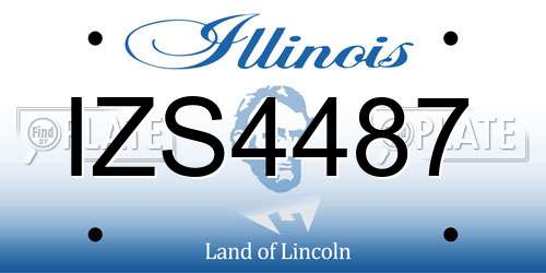 IZS4487 Illinois License Plate