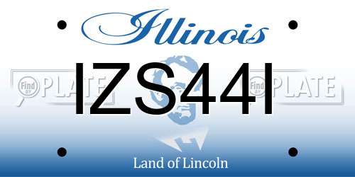 IZS44I Illinois License Plate