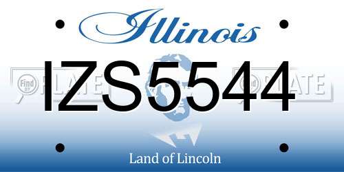 IZS5544 Illinois License Plate