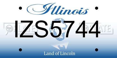 IZS5744 Illinois License Plate
