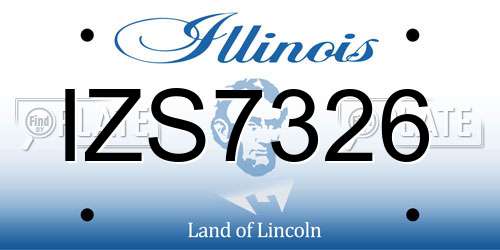 IZS7326 Illinois License Plate
