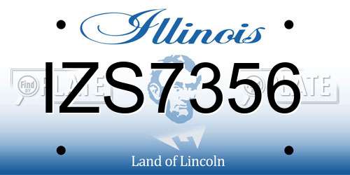 IZS7356 Illinois License Plate
