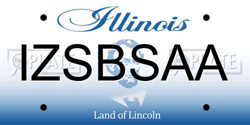 IZSBSAA Illinois License Plate