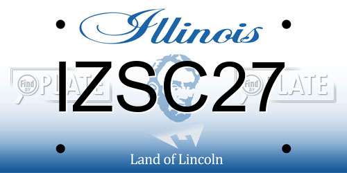 IZSC27 Illinois License Plate