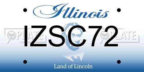 IZSC72 Illinois License Plate